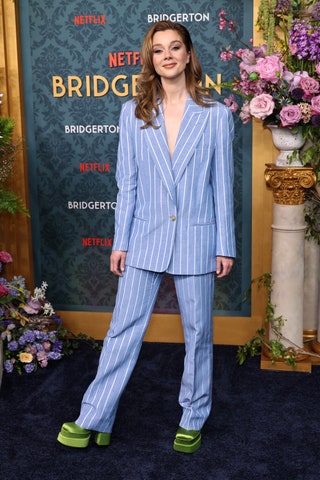 NEW YORK NEW YORK  MAY 13 Claudia Jessie attends Netflix's Bridgerton Season 3 World Premiere at Alice Tully Hall...