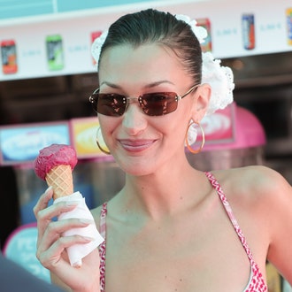 Bella Hadid Soaked Up the Sun in a $55 Bikini Top and Matching Bottoms