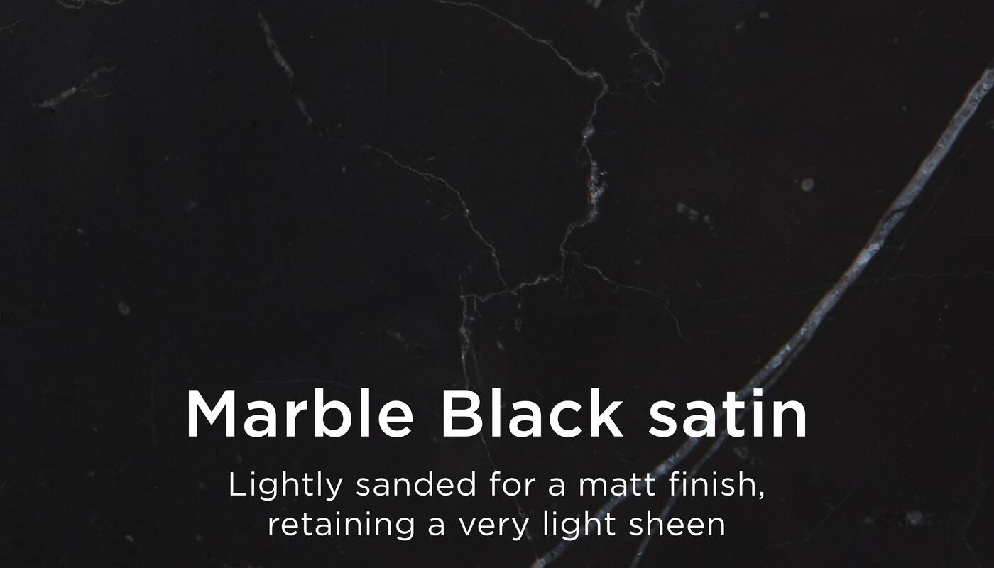 Marble black satin