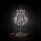 T CRY LT 0007 crystal candle table lamp without wiring detail 1