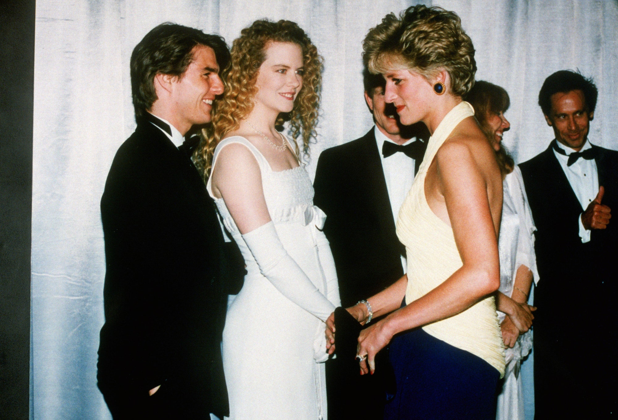 Princess Diana greets Nicole Kidman and Tom Cruise in July 1992.