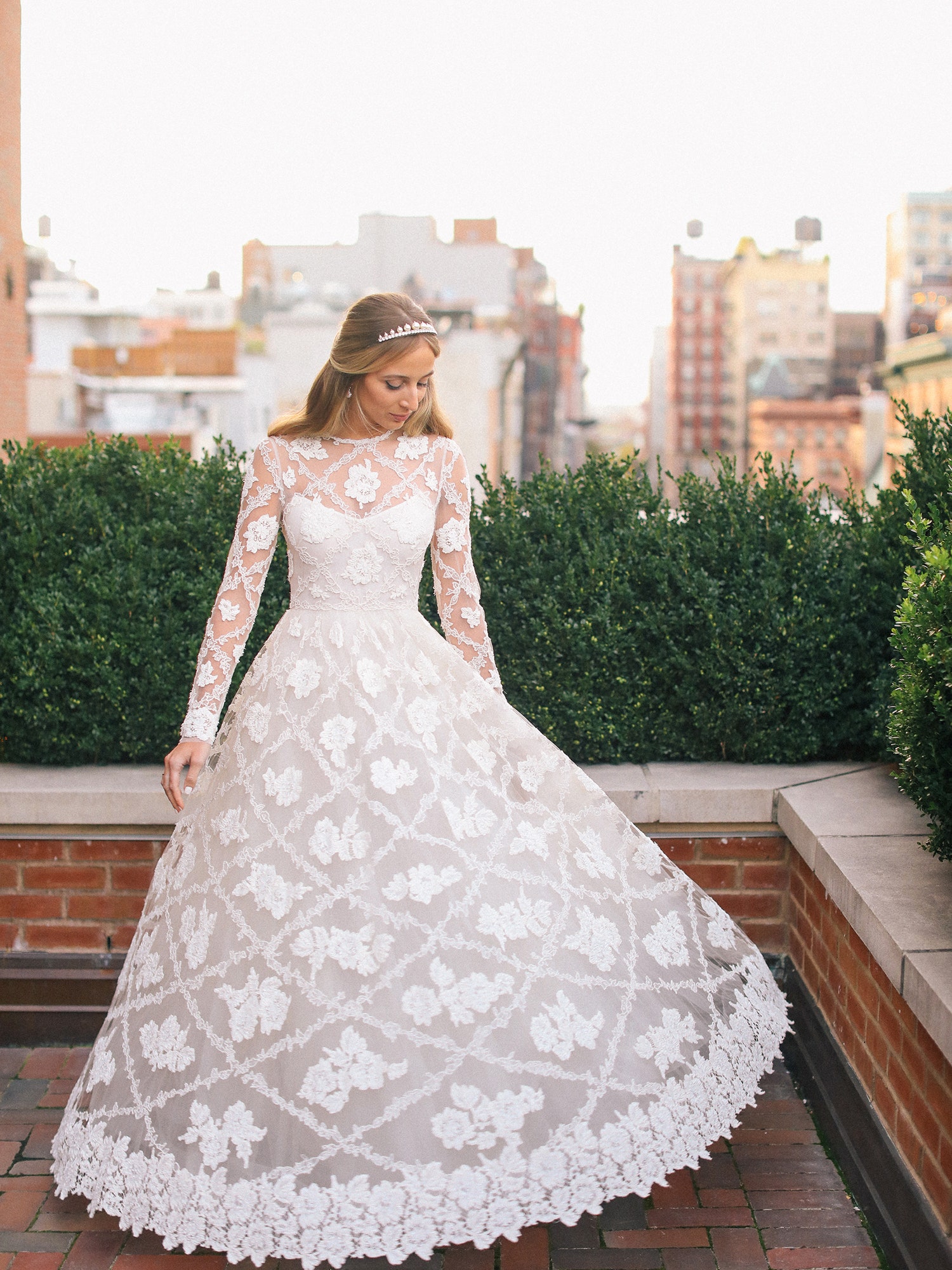 We found my two wedding gowns in the Valentino archive in Italy. When I tried this dress on for the first time it fit...