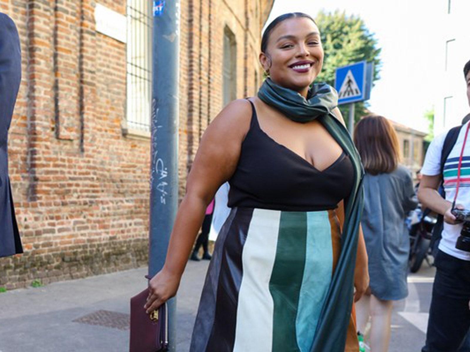 Paloma Elsesser Turns Heads in Milan at the Salvatore Ferragamo Show