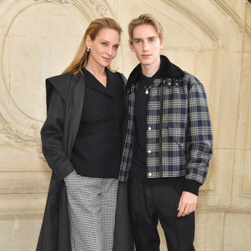 Uma Thurman and Her Son Stole the Show at Dior Couture in Paris