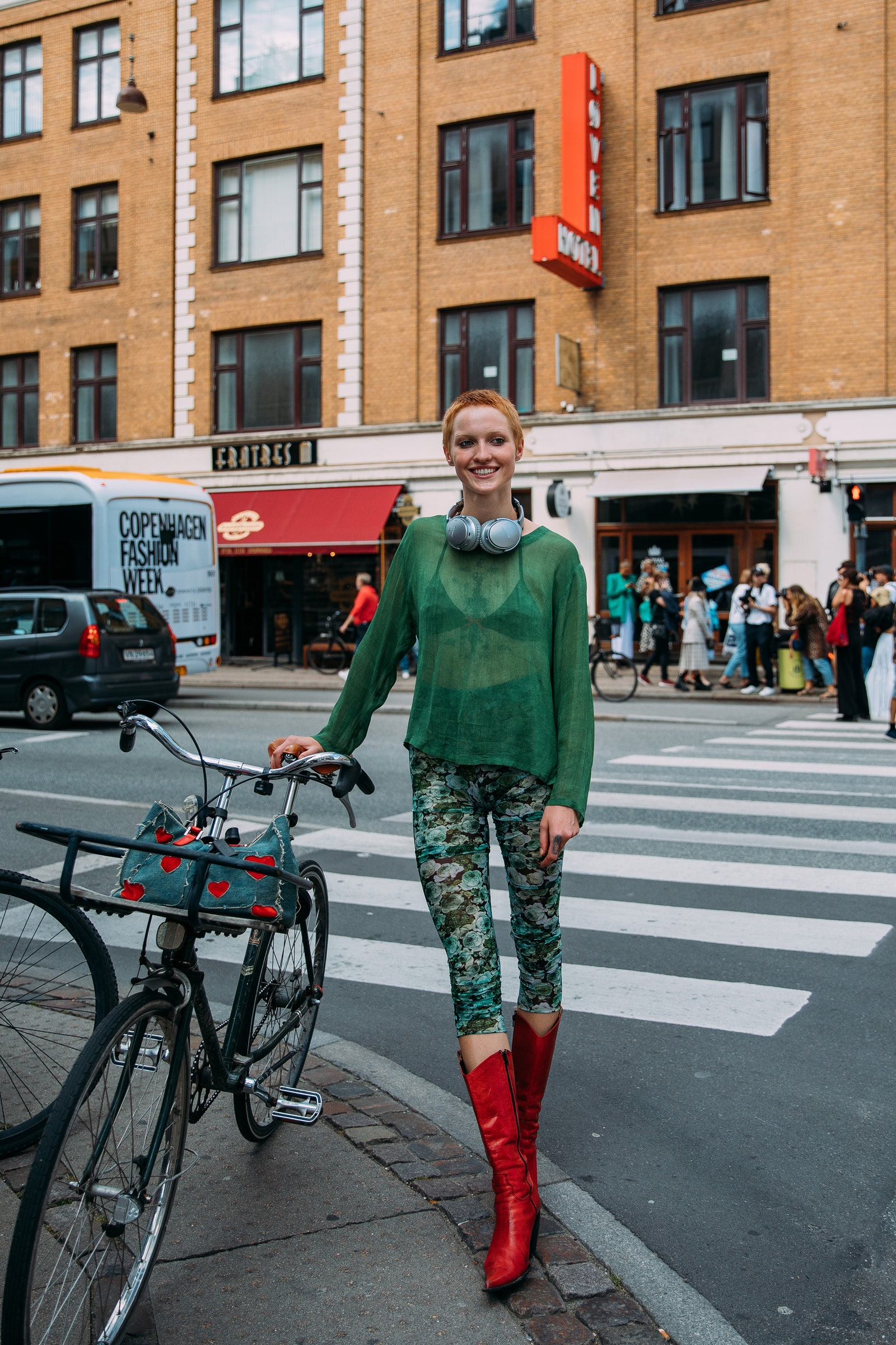 In Copenhagen street stylers styled their Ganni cropped leggings with a pair of kneehigh cowboy boots. Copenhagen spring...