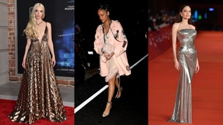 Image may contain Coat Clothing Apparel Anya TaylorJoy Fashion Angelina Jolie Human Person Rihanna and Premiere