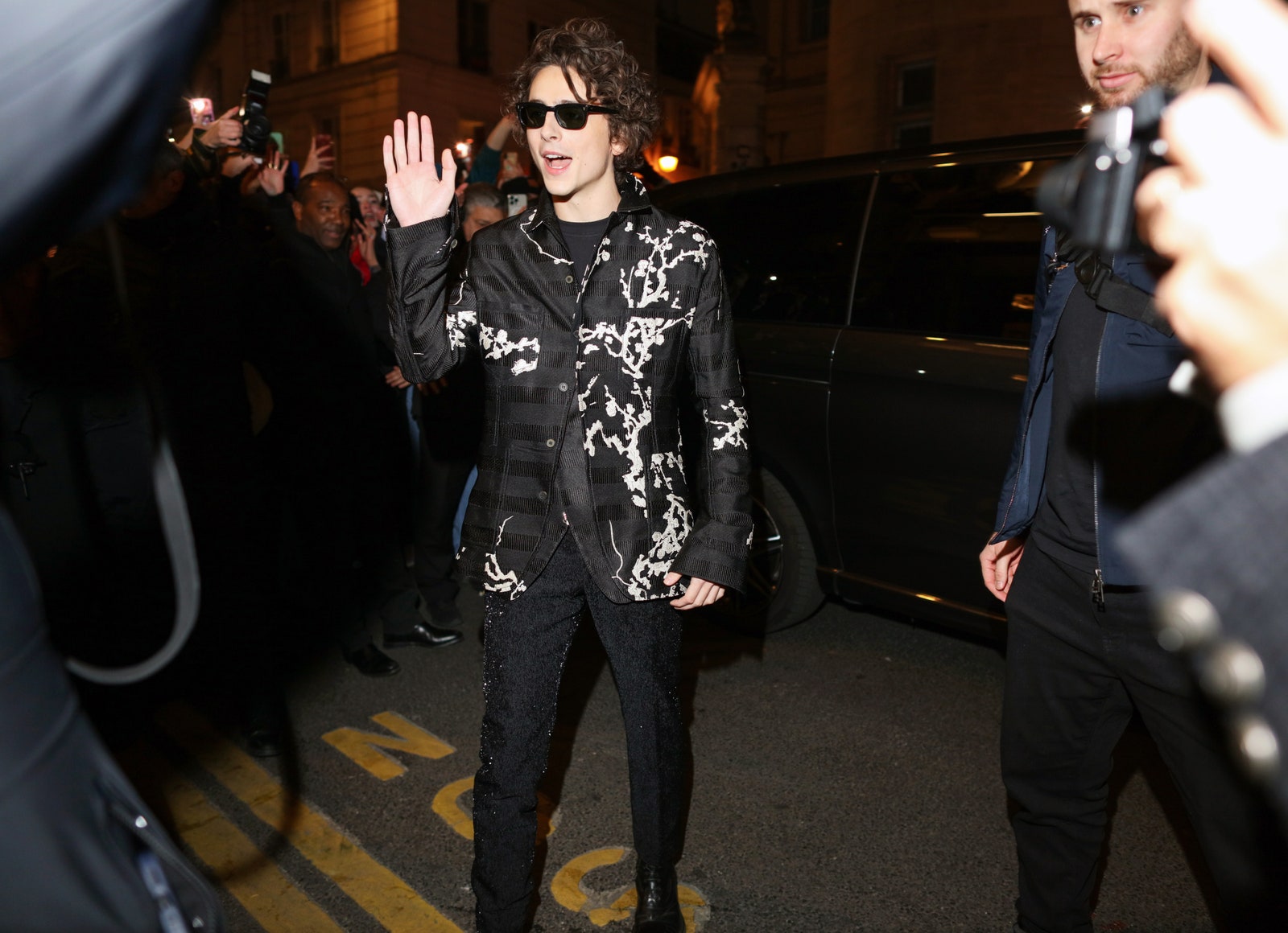 Timothe Chalamet at Haider Ackermanns Jean Paul Gaultier couture show in January. He would currently be preparing for...