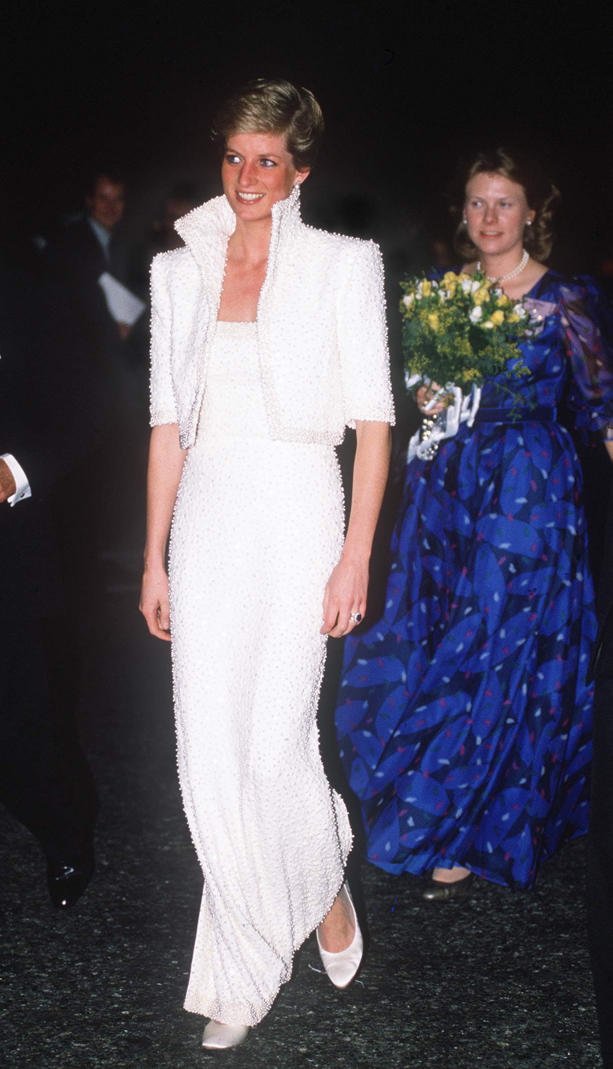 Princess Diana doing Elvischic her way at the British Fashion Awards 1981.