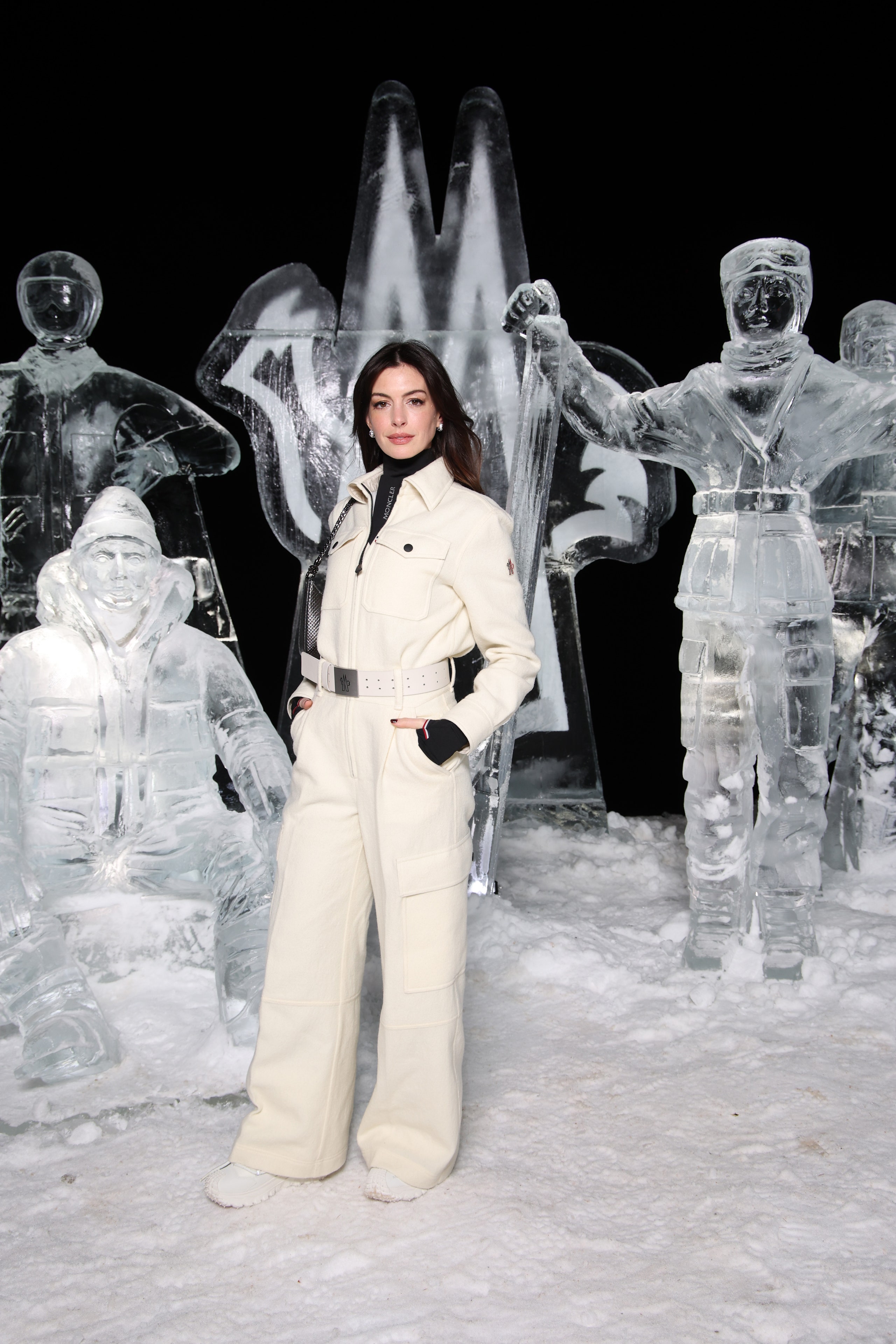 A PufferClad Anne Hathaway And A Piano Solo From Willow Smith Inside Monclers SnowCapped St Moritz Show