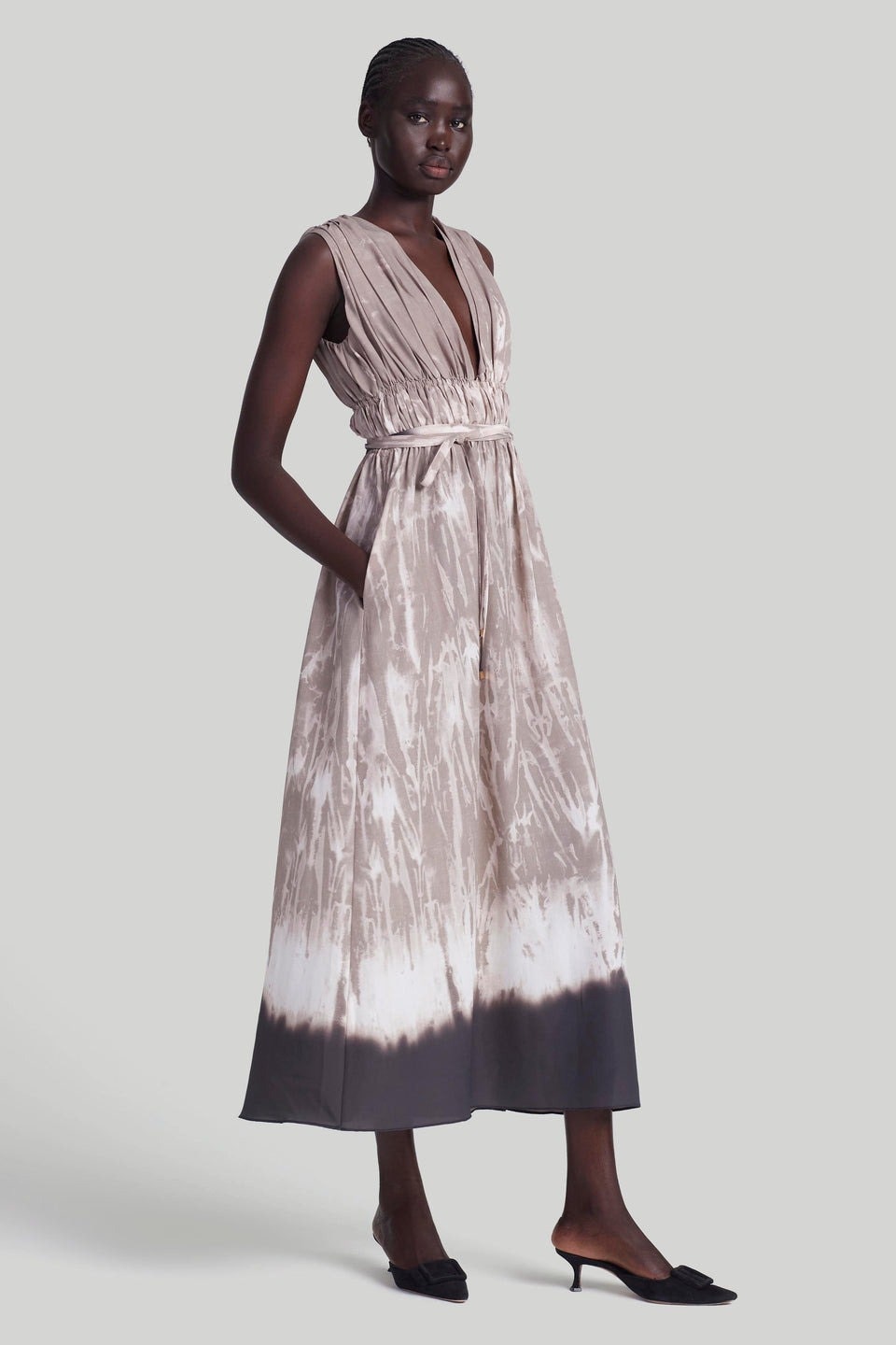 Image may contain Alek Wek Clothing Dress Adult Person Fashion Formal Wear and Evening Dress