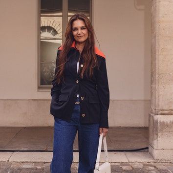 Katie Holmes Brought Her Love of Blue Jeans to Paris Fashion Week