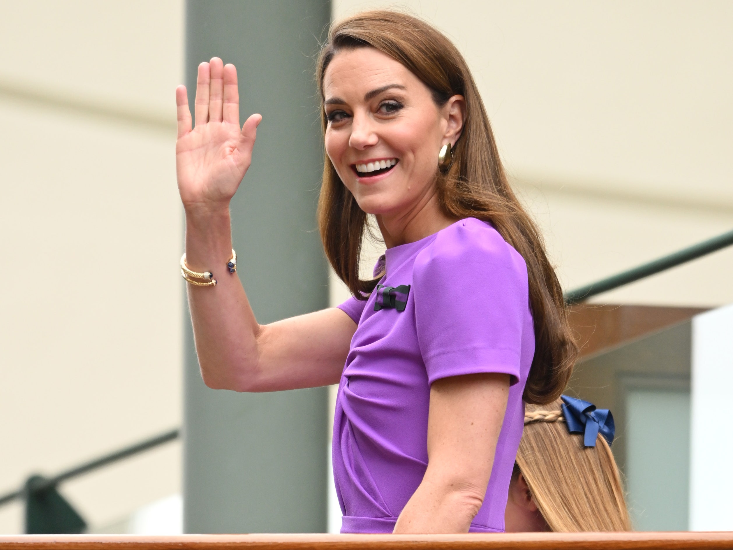 The Princess of Wales Returns to Wimbledon in Royal Purple, With Princess Charlotte in Tow