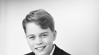 Image may contain Prince George of Cambridge Clothing Formal Wear Suit Face Happy Head Person Smile and Photography