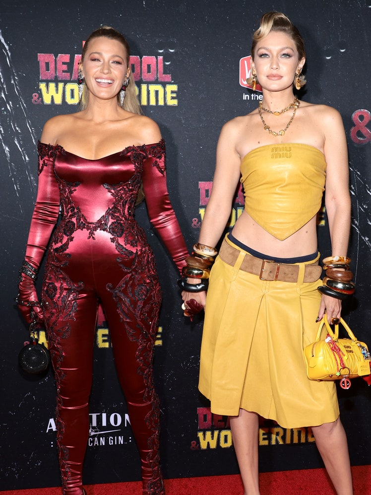 Gigi Hadid and Blake Lively Do BFF Beauty at The <em>Deadpool &amp; Wolverine</em> Premiere