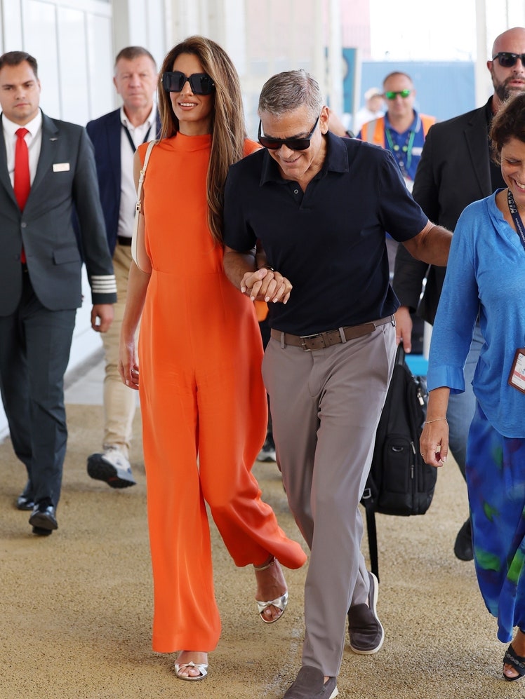 Amal Clooney Ditches Bridal White for Bold Color