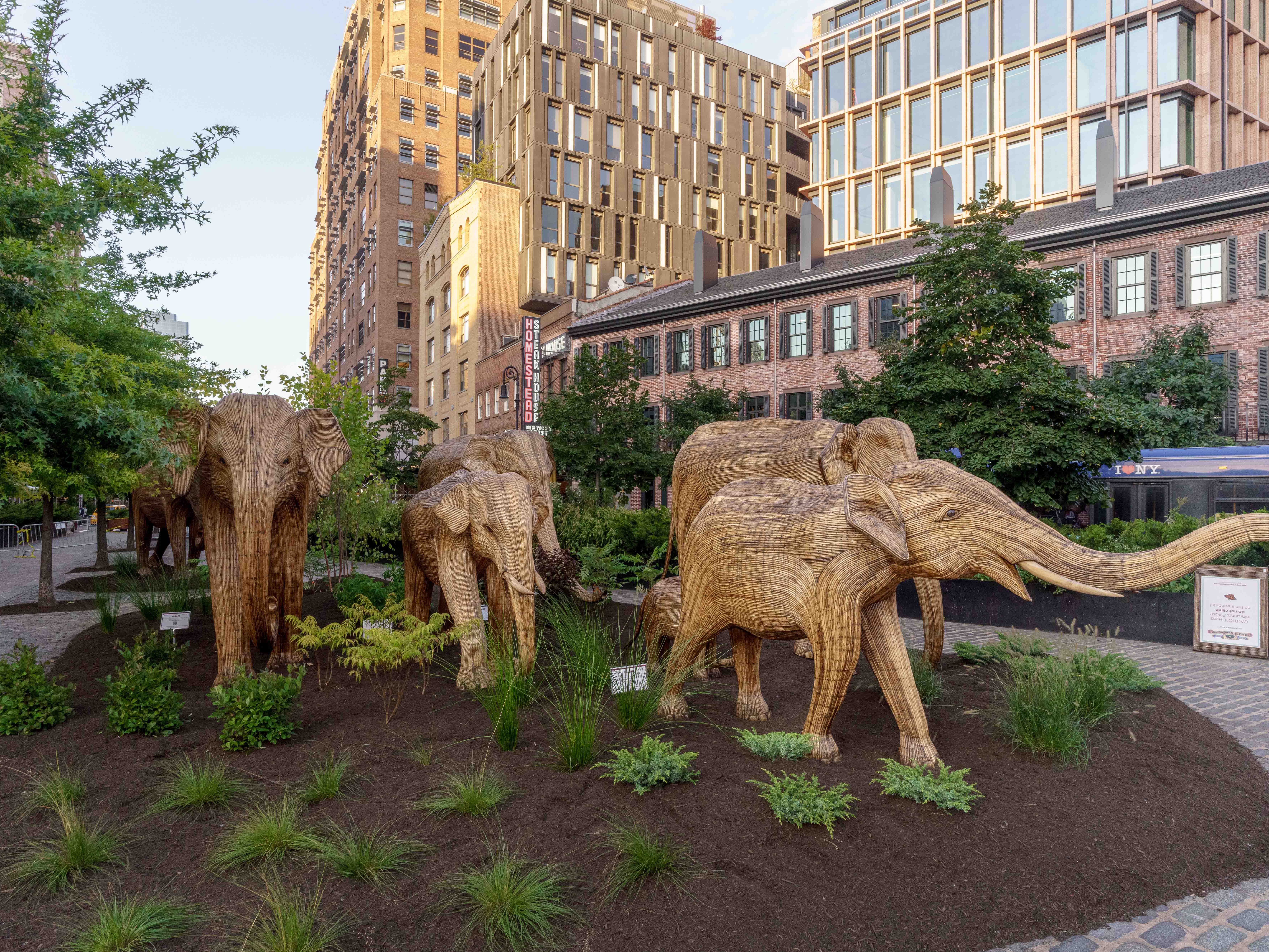 The Elephants Are Coming! A Striking Traveling Exhibition Troops Through Manhattan’s Meatpacking District