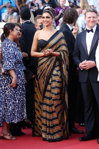 Best Cannes sari moments Cannes Film Festival Deepika Padukone in a Sabyasachi sari