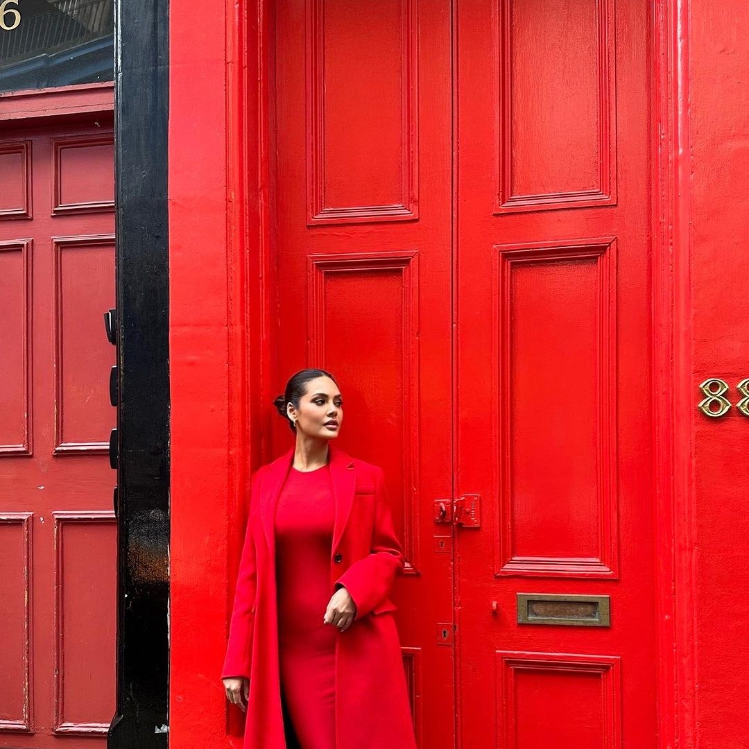 Esha Gupta makes a convincing case for why red is going to be a winter favourite