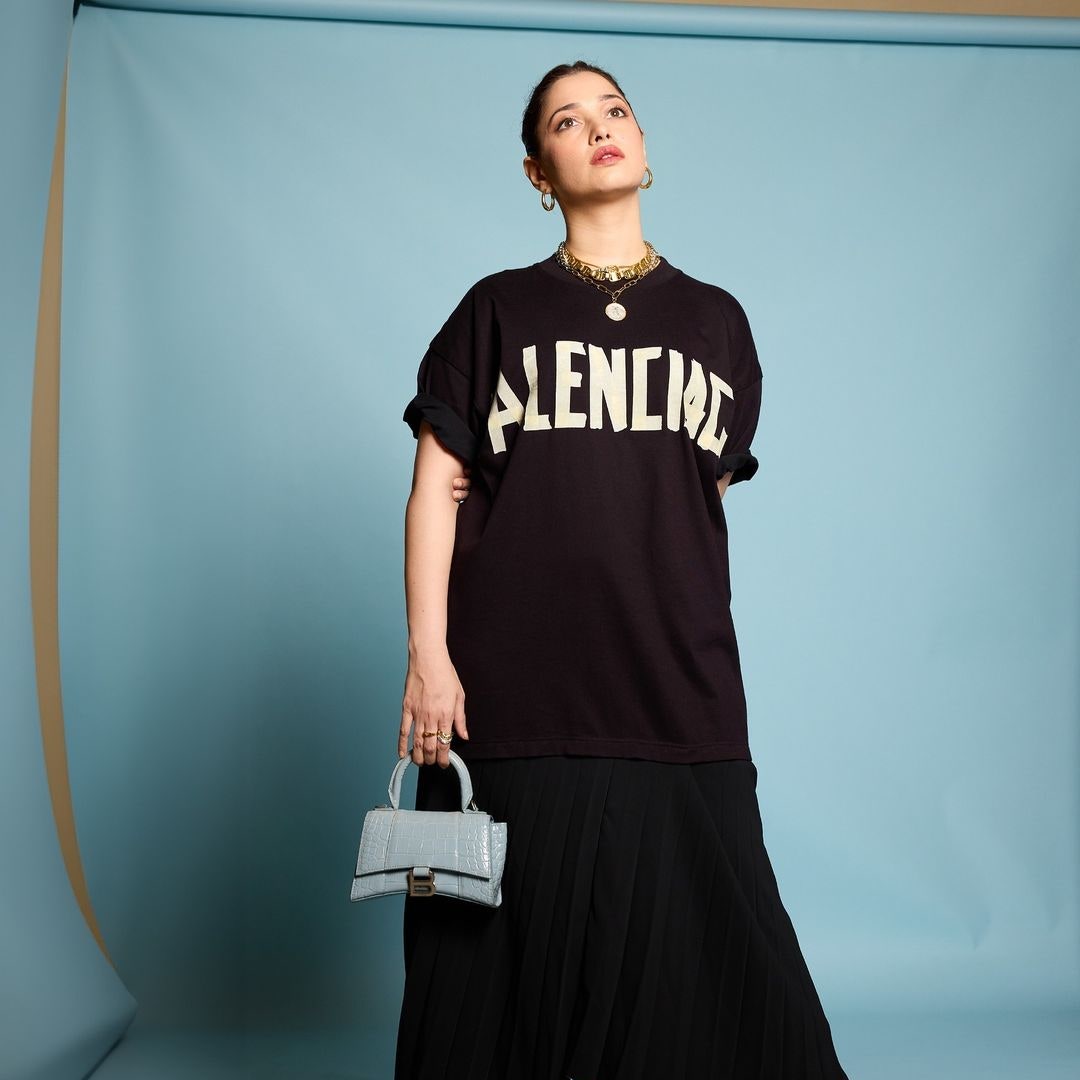 Tamannaah Bhatia is proving her love for a good all-black fit in head-to-toe Balenciaga