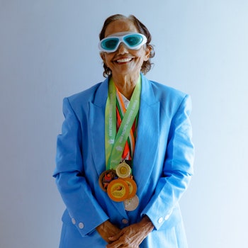 Bakula Patel almost drowned in the Tapi River. At 80, she is now a medal-winning swimming champion