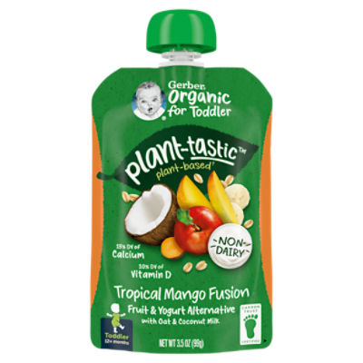 GERBER ORGANIC PLANT-TASTIC TROPICAL MANGO FUSION 3.5ounce