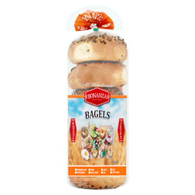 Bonanza Onion Bagels, 6 count, 18 oz