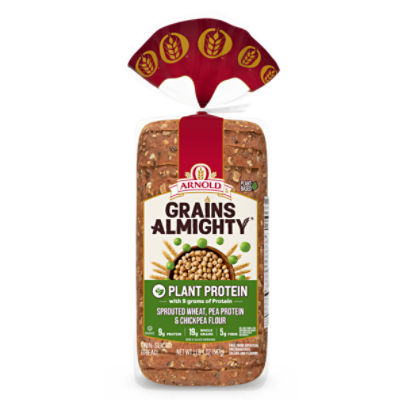 Arnold Grains Almighty Sprouted Wheat, Pea Protein & Chickpea Flour Thin-Sliced Bread, 1 lb 4 oz