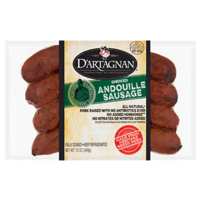 D'Artagnan Smoked Andouille Sausage, 12 oz