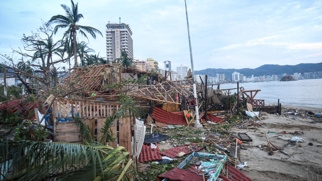 Damage from Hurricane Otis in Mexico 