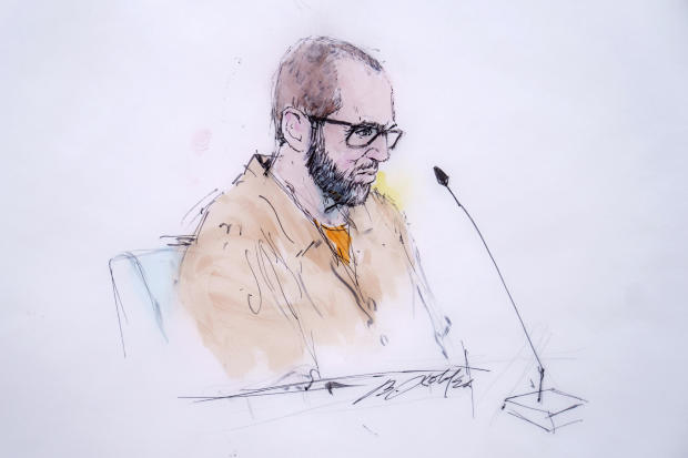 Court sketch of Alexander Smirnov 