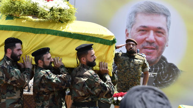 Funeral ceremony held for Hezbollah senior commander Taleb Abdullah in Beirut 