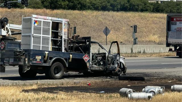 Propane truck fire on Hwy 101 