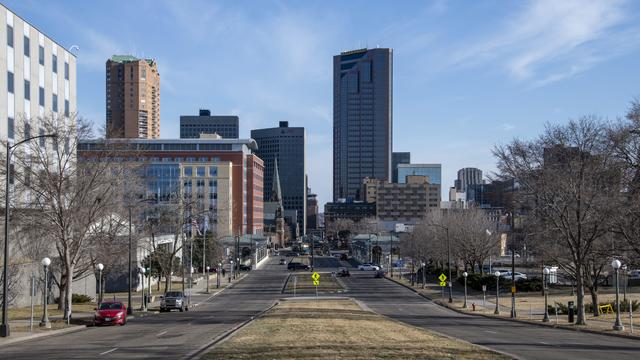 Downtown view of St. Paul, Minnesota. 