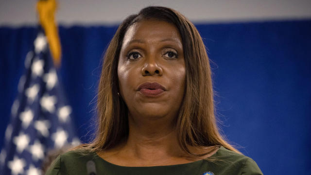 New York Attorney General Letitia James speaks during a press conference regarding former US President Donald Trump and his family's financial fraud case on September 21, 2022 in New York. 