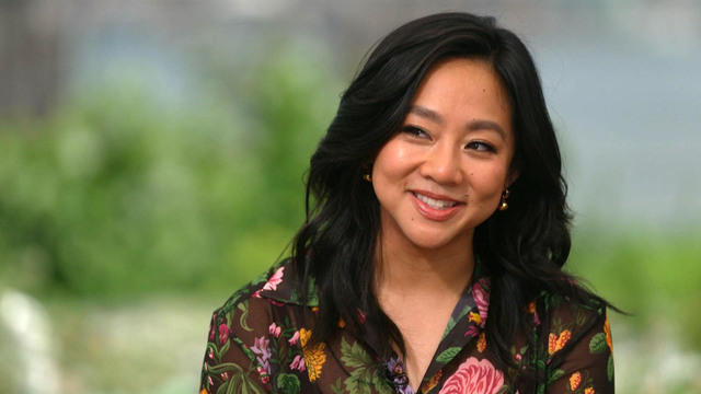 US actress Stephanie Hsu arrives for the 76th Tony Awards at the United Palace in New York City on June 11, 2023. 