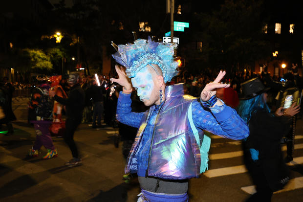 Attendees of the 2023 New York City Halloween Parade on October 31, 2023 in New York City. 