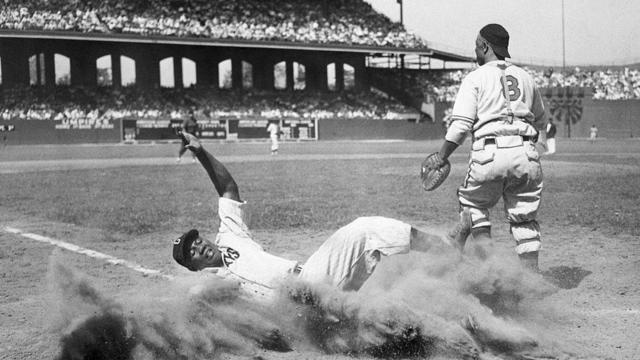 Josh Gibson Sliding Into Home 