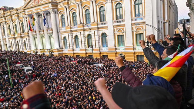 Bolivian president Arce addresses to crowd amid coup attempt 