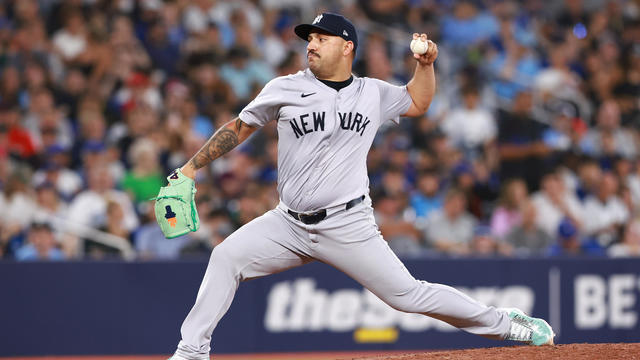 Nestor Cortes #65 of the New York Yankees delivers a pitch in the first inning during a game against the Toronto Blue Jays at Rogers Centre on June 29, 2024 in Toronto, Ontario, Canada. 