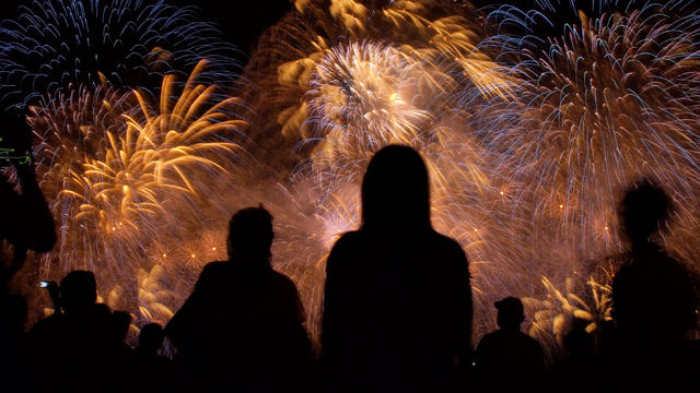 Fireworks in sky 