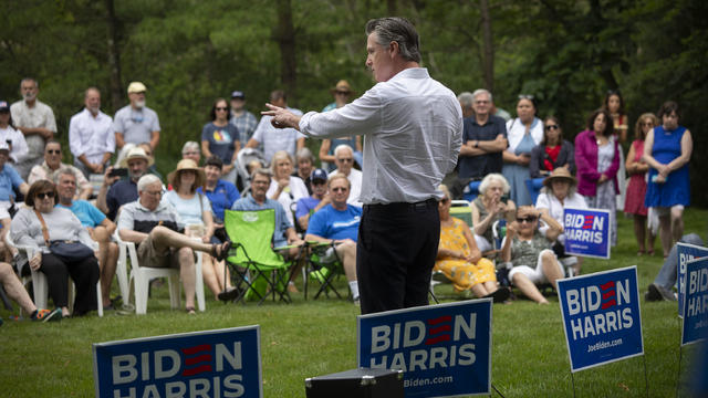 California Governor Newsom Campaigns For President Biden In Michigan 