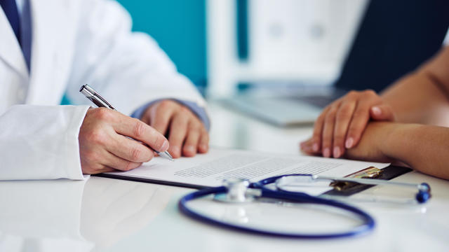 Woman at a doctor's appointment 