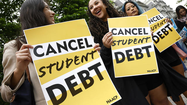 Student Loan Borrowers Gather To Tell President Biden To Cancel Student Debt 