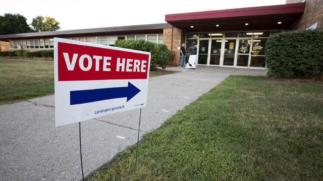 Voters Head To The Polls On  Michigan Primary Election Day 