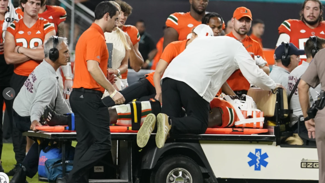 Kamren Kinchens carted off field 