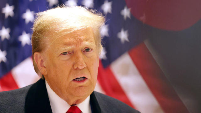 Former President Donald Trump speaks during a press conference at 40 Wall Street on March 25, 2024, in New York City. 