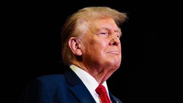 Former President Donald Trump during a campaign event at the Liacouras Center at Temple University in Philadelphia on Saturday, June 22, 2024. 