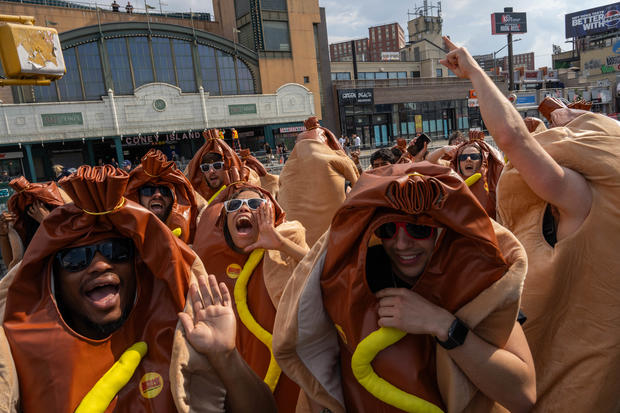 Speed Eaters Compete In Nathan's Annual Hot Dog Eating Contest 