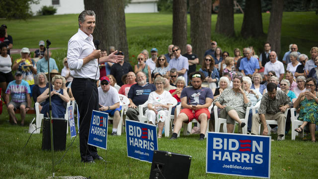 California Governor Newsom Campaigns For President Biden In Michigan 