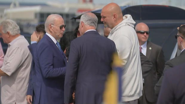 President Biden with Senators Bob Casey and John Fetterman 